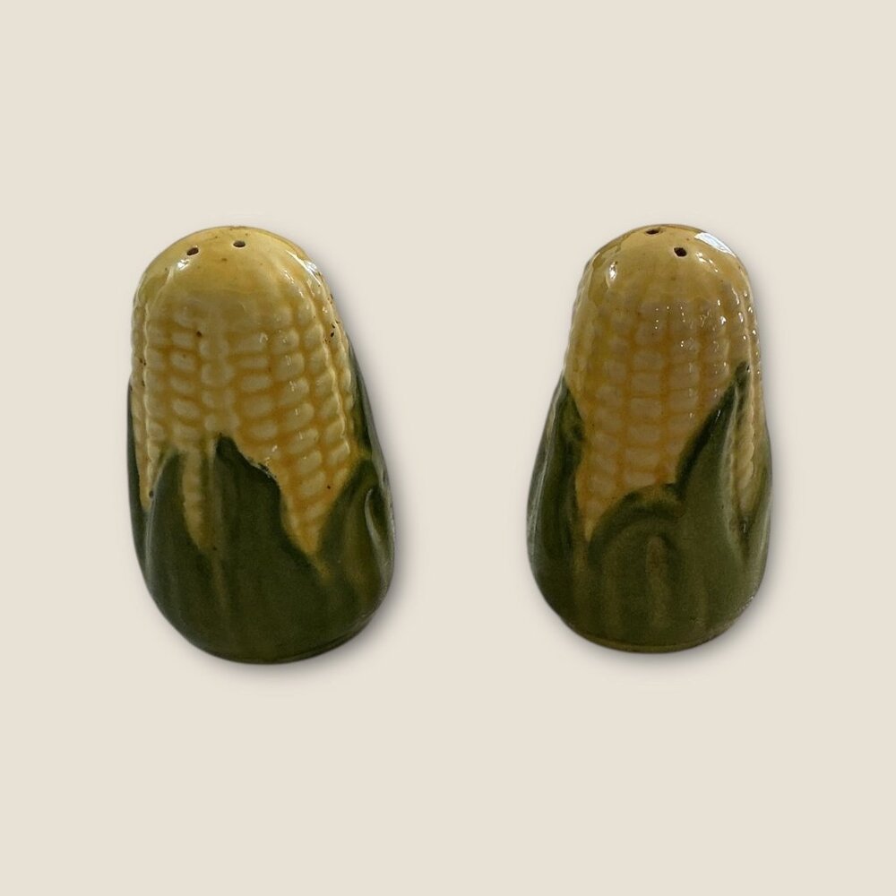 Vintage Shawnee Corn Salt & Pepper Shakers 3" Tall Farmhouse Cottage Style Ceram